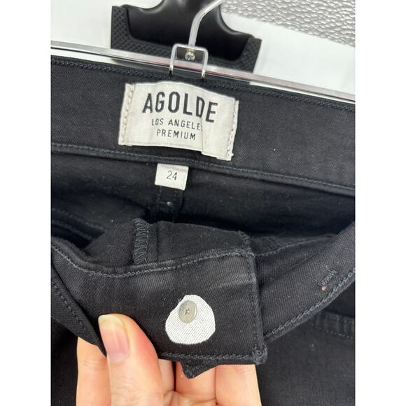 AGOLDE Jeans Womens 24 Filter Free Skinny Black Ankle Slim Stretch Denim - Picture 5 of 5